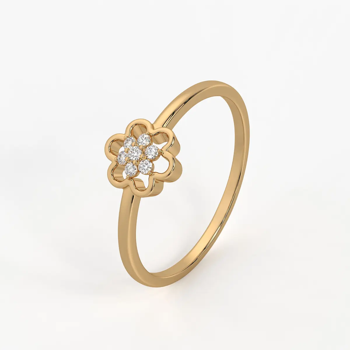 Bloom Cluster Classic Ladies Ring