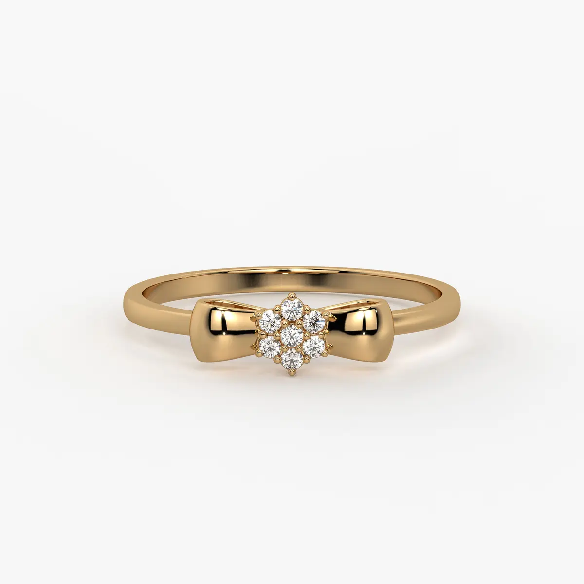 Ribbon Cluster Elegant Ladies Ring