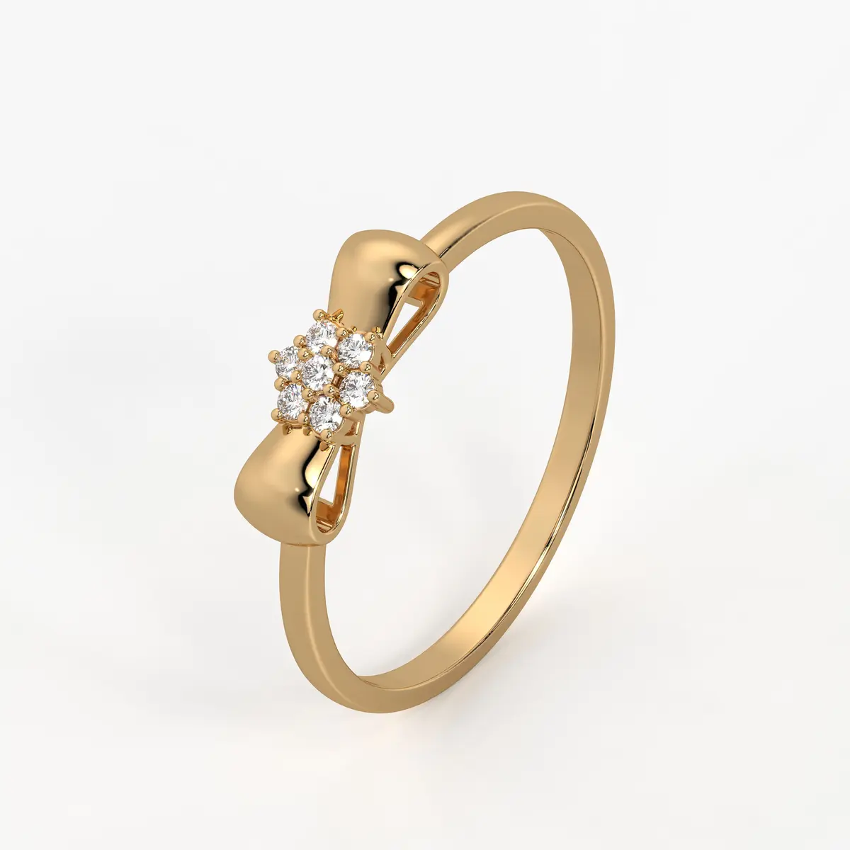 Ribbon Cluster Elegant Ladies Ring
