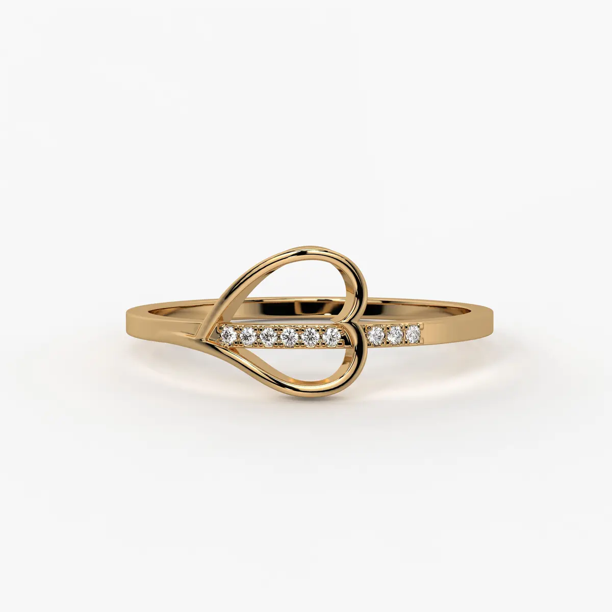 Open Heart Modern Ladies Ring