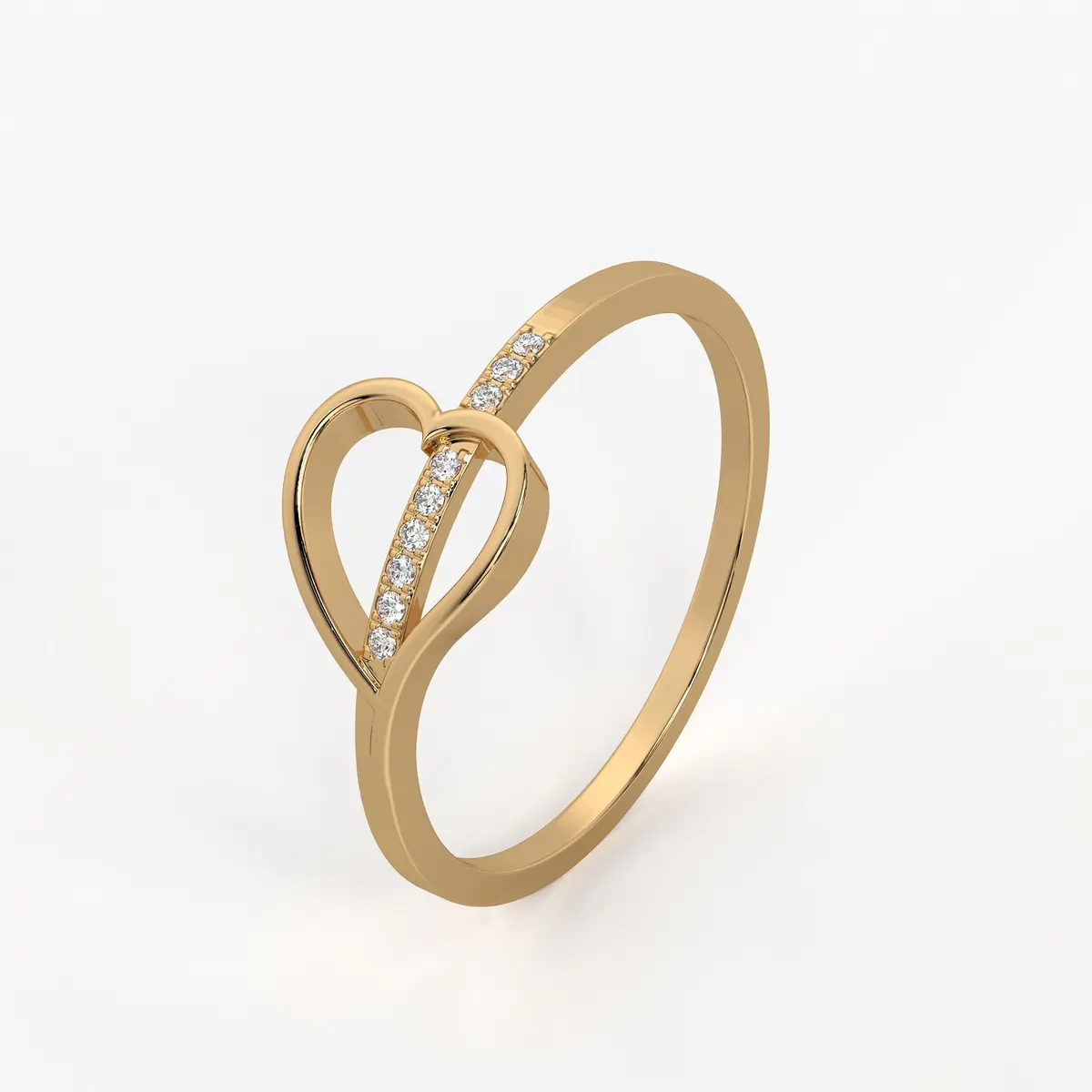 Open Heart Modern Ladies Ring
