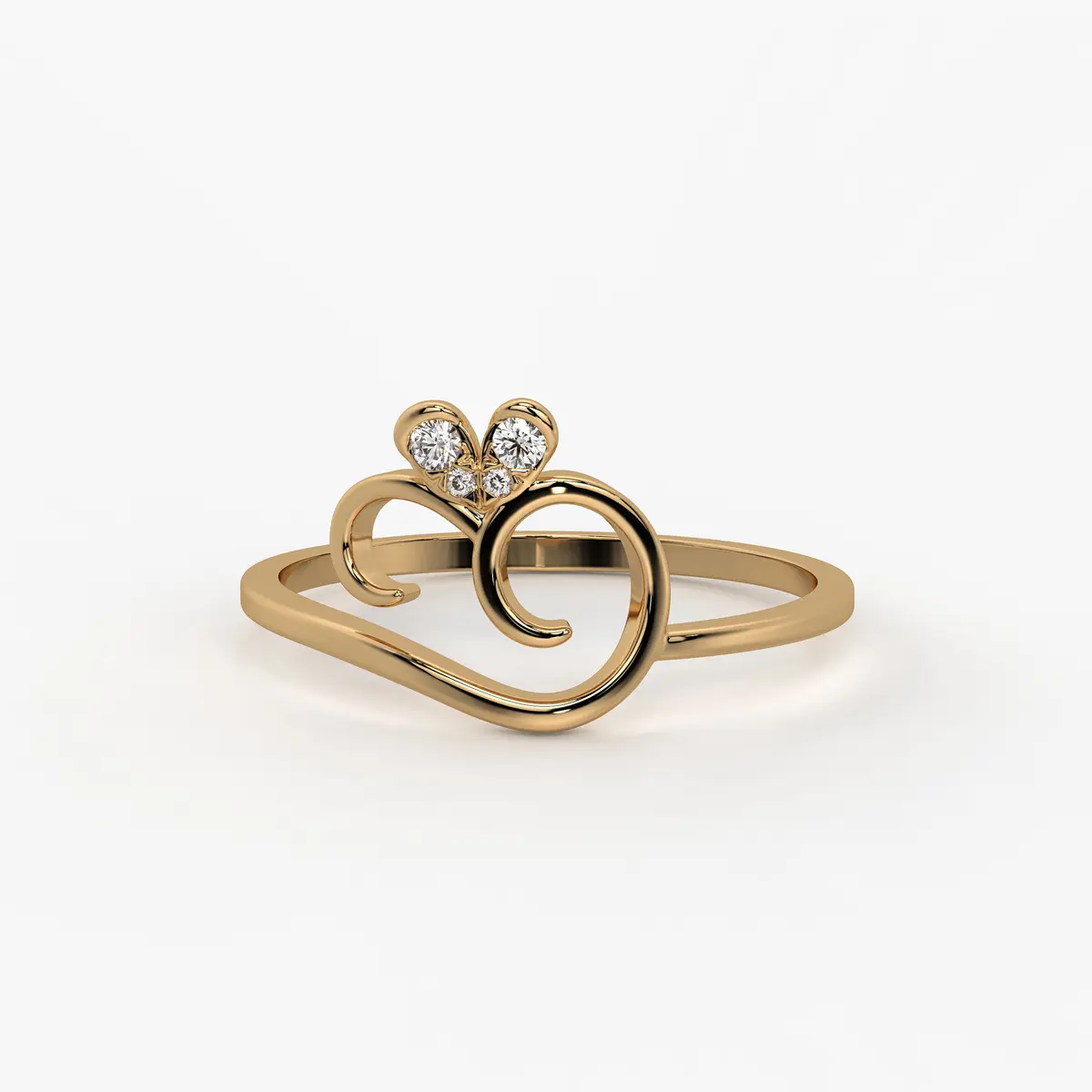 Swirl Heart Chic Ladies Ring