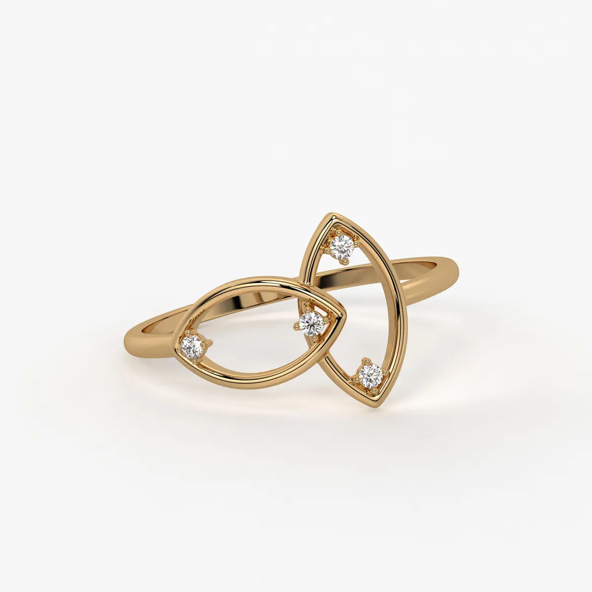 Linked Loop Modern Ladies Ring