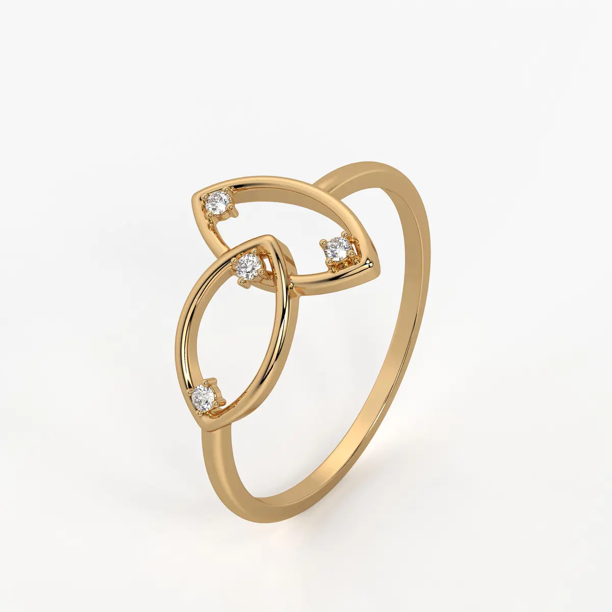 Linked Loop Modern Ladies Ring