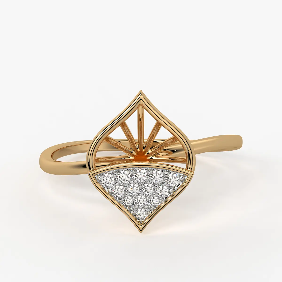 Fan Prism Modern Ladies Ring