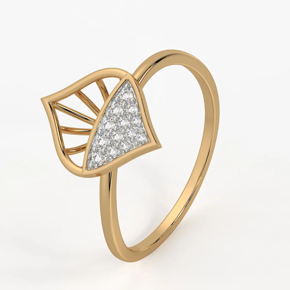 Fan Prism Modern Ladies Ring