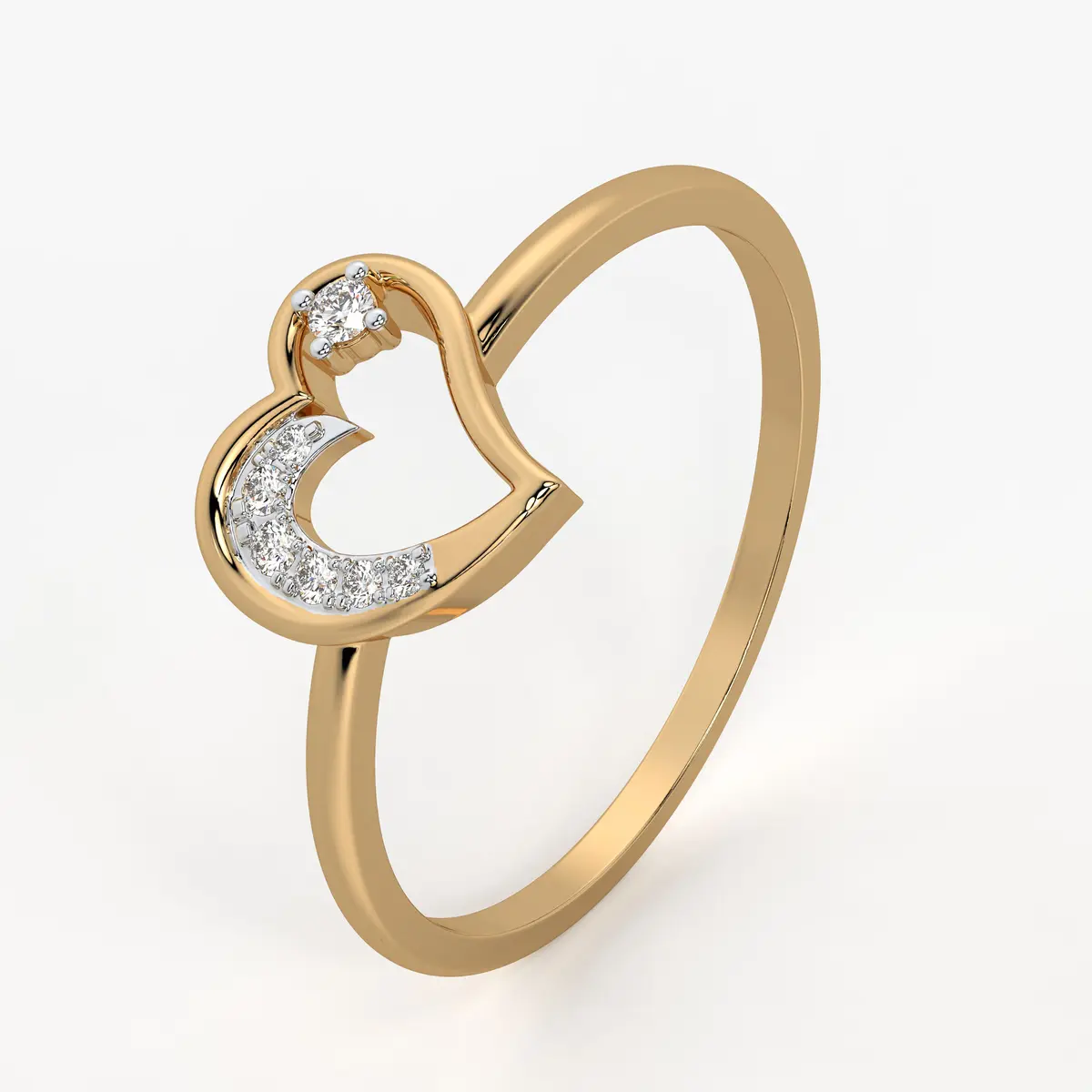 Open Heart Modern Ladies Ring