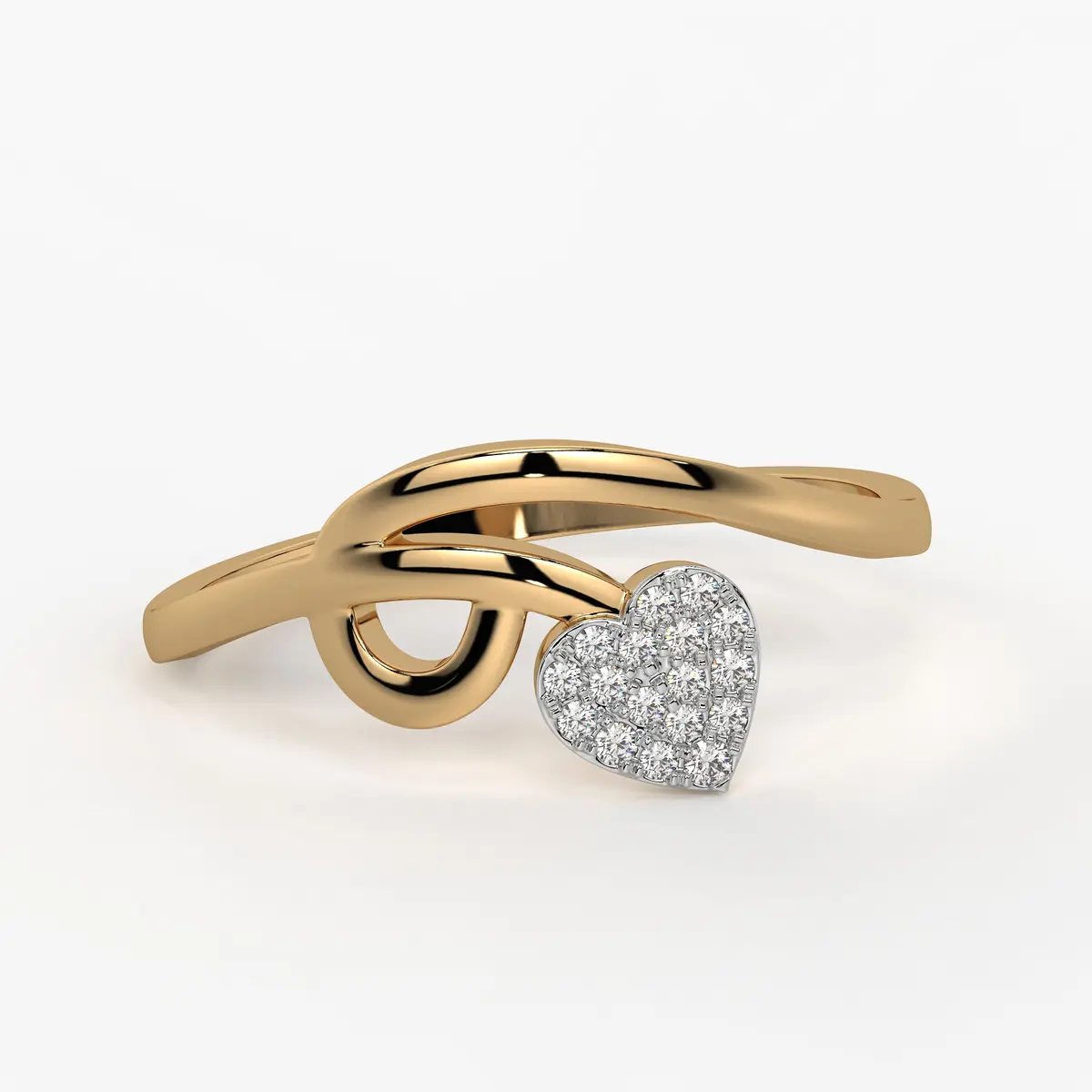 Swirl Heart Fashion Ladies Ring