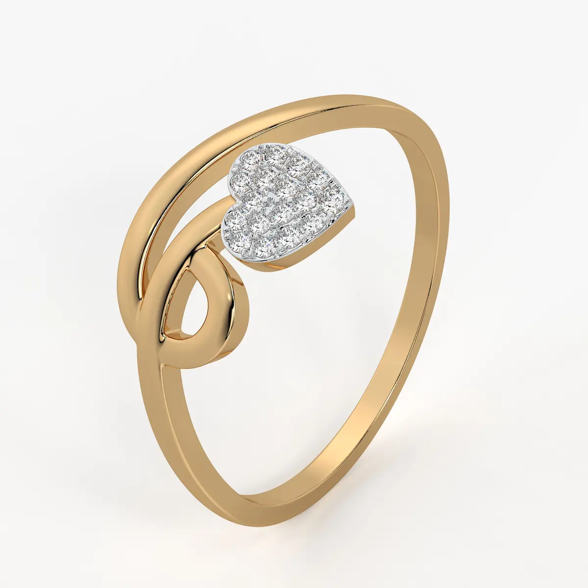 Swirl Heart Fashion Ladies Ring