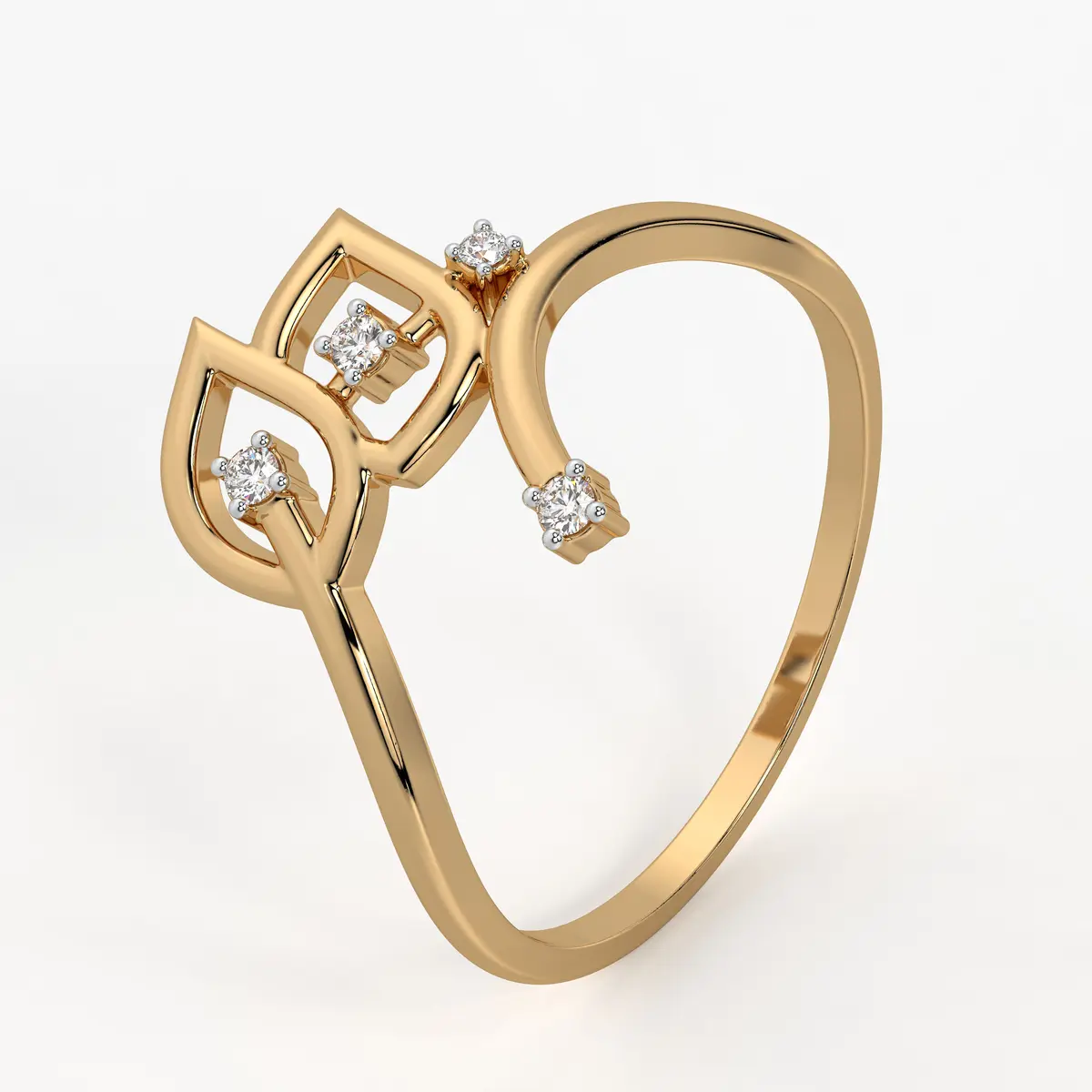 Petal Curve Fashion Ladies Ring