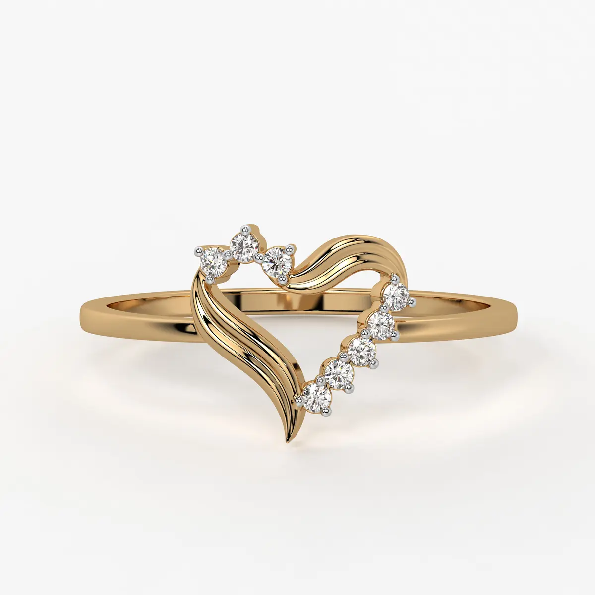 Crowned Heart Fashion Ladies Ring