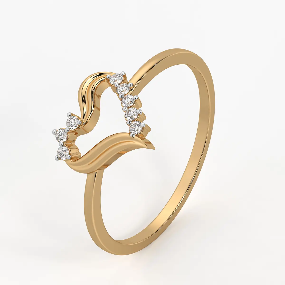 Crowned Heart Fashion Ladies Ring