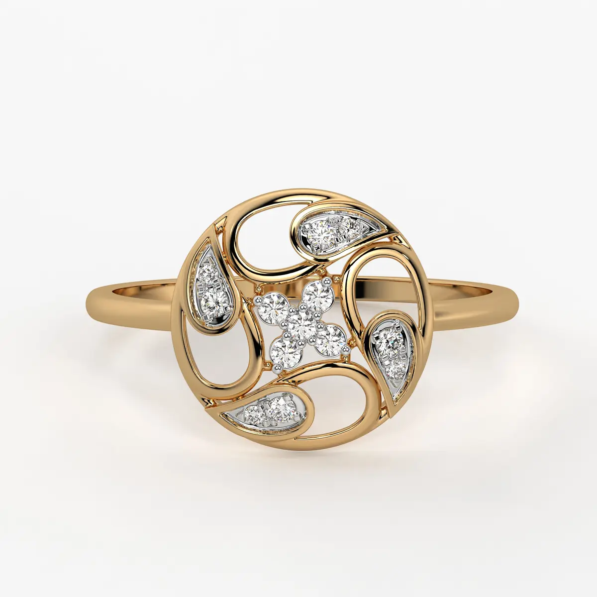 Floral Filigree Ladies Ring