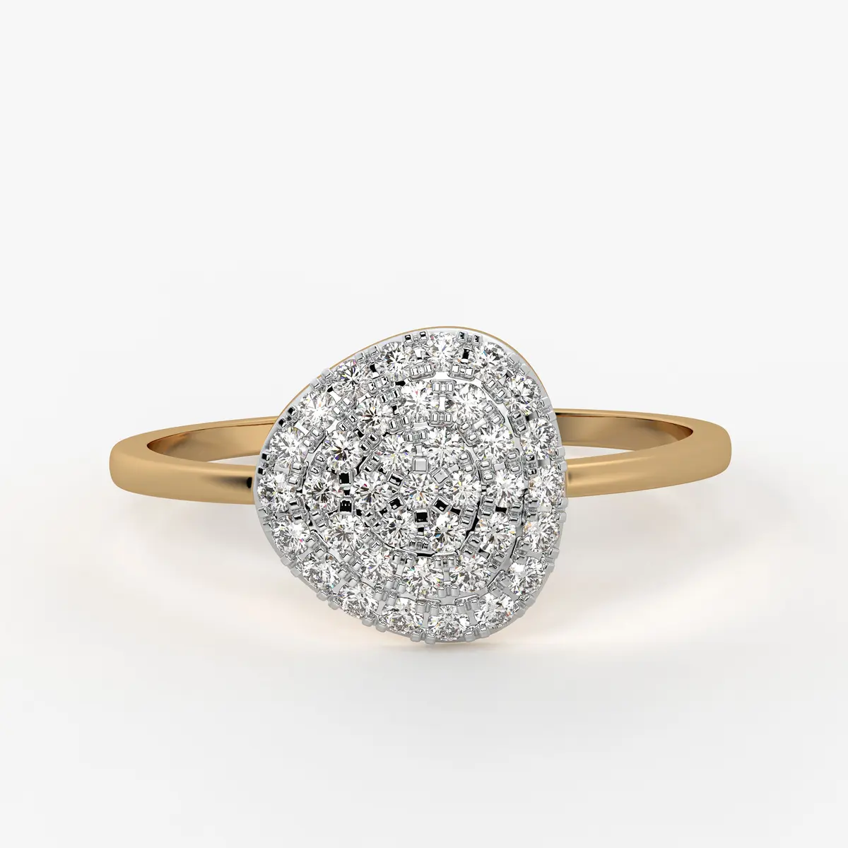 Round Halo Ladies Ring