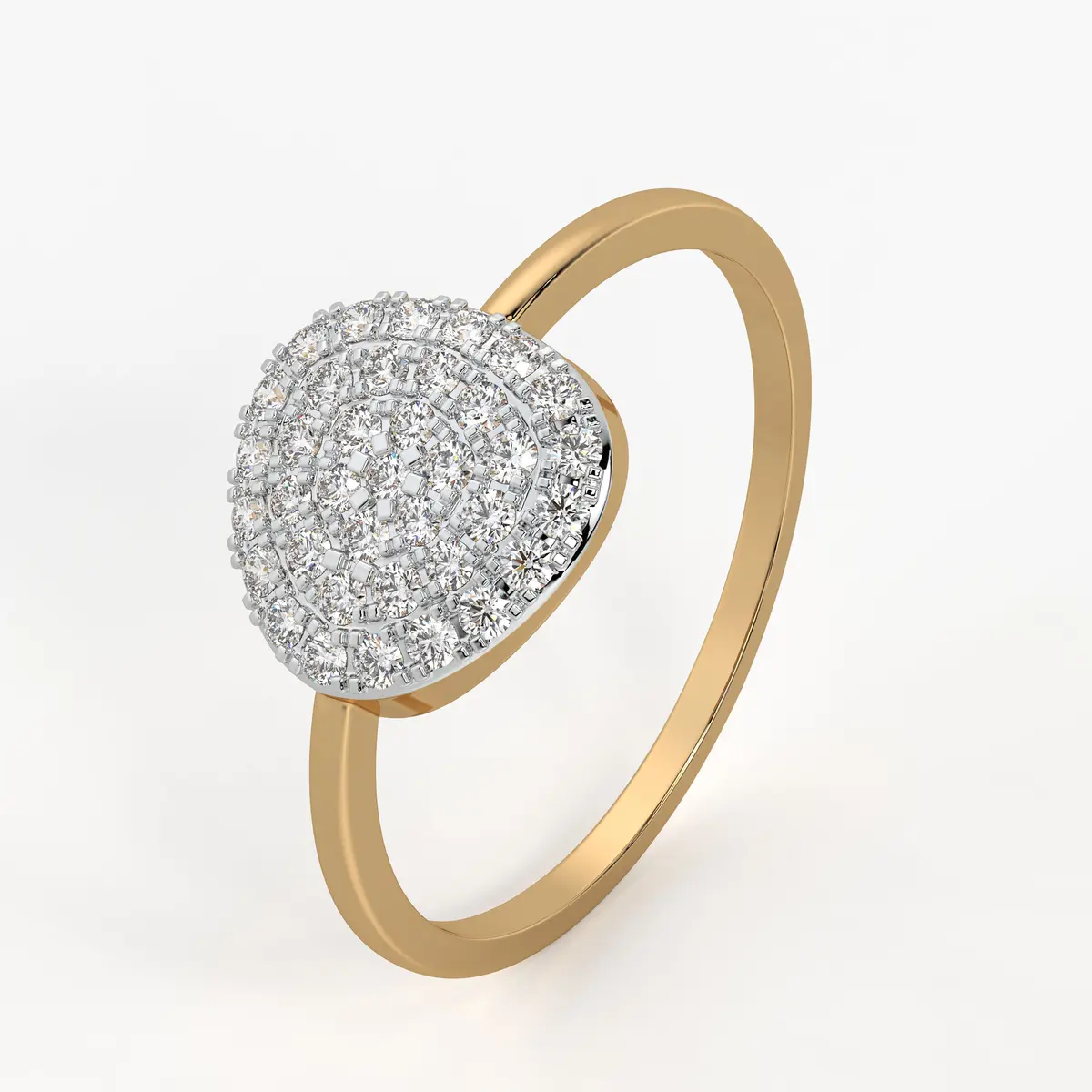 Round Halo Ladies Ring
