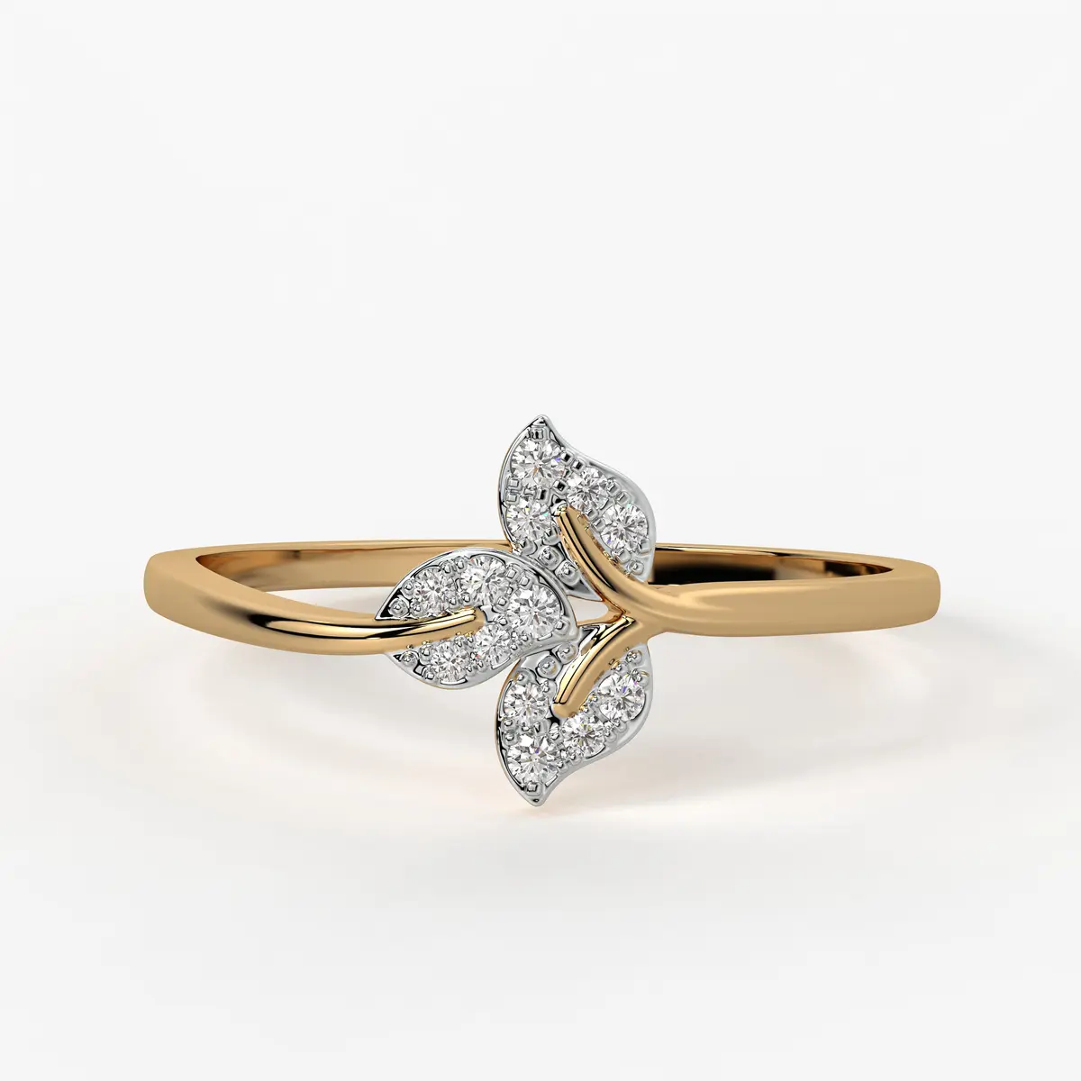 Twin Leaf Ladies Ring