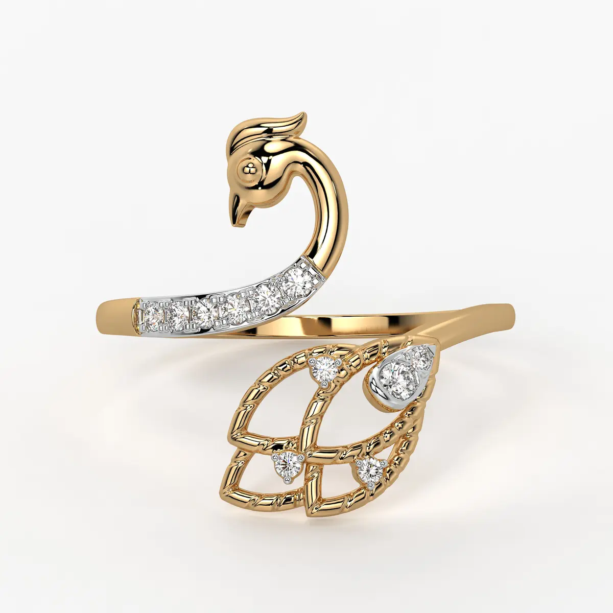 Swan Charm Ladies Ring