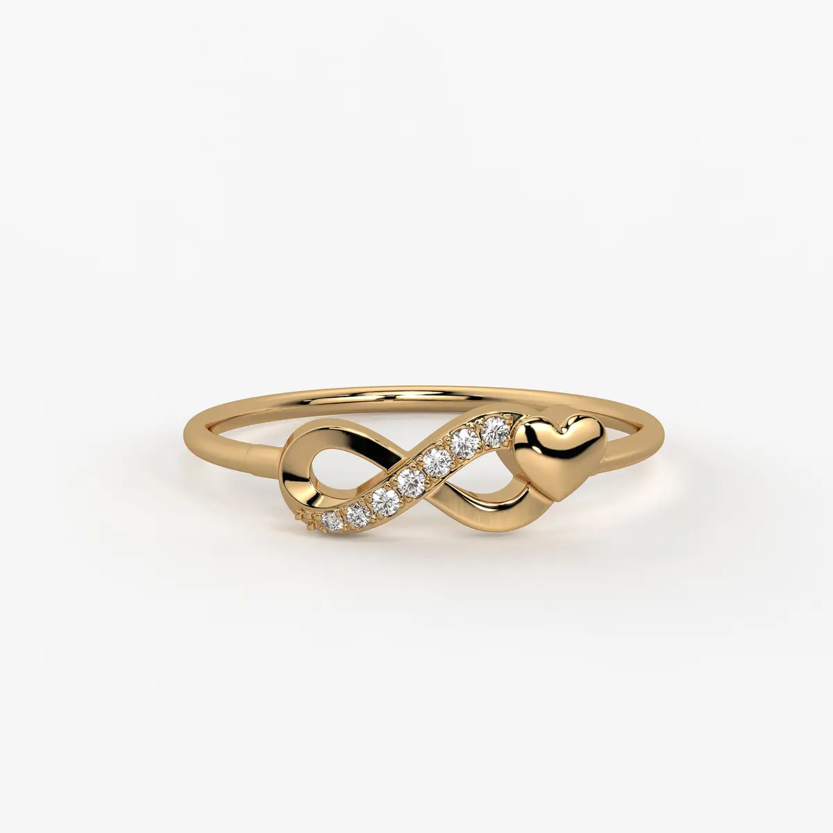 Heart Infinity Open Ladies Ring