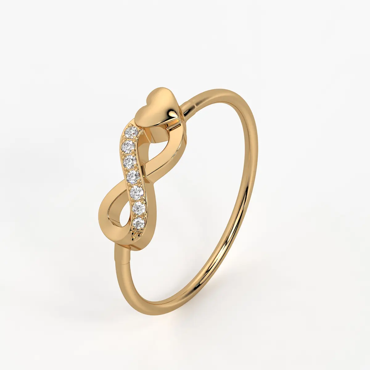 Heart Infinity Open Ladies Ring