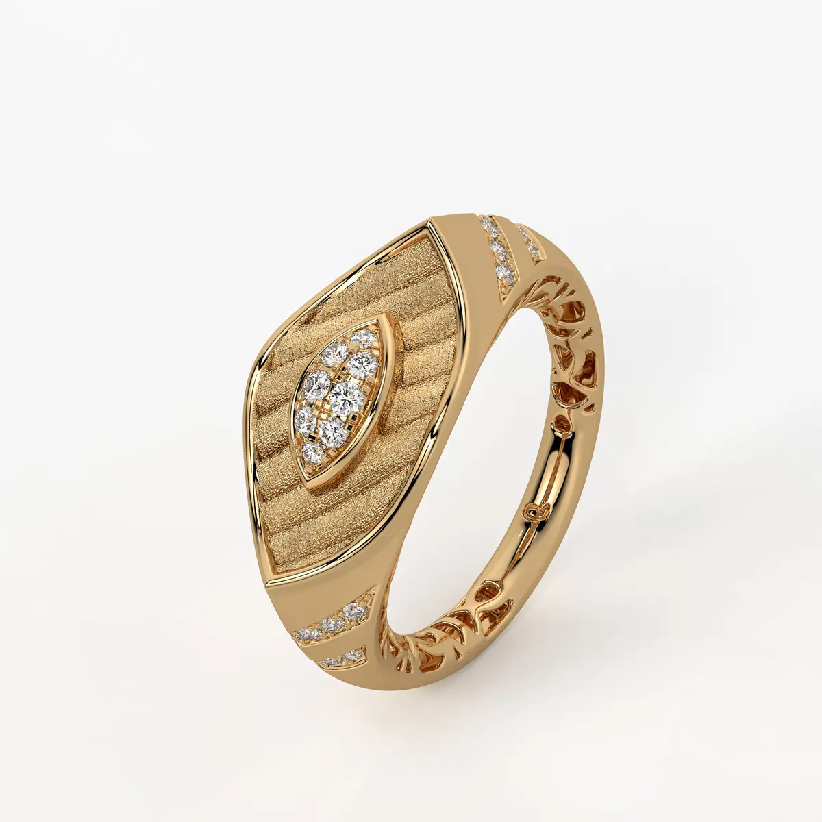 Marquise Shield Designer Ring