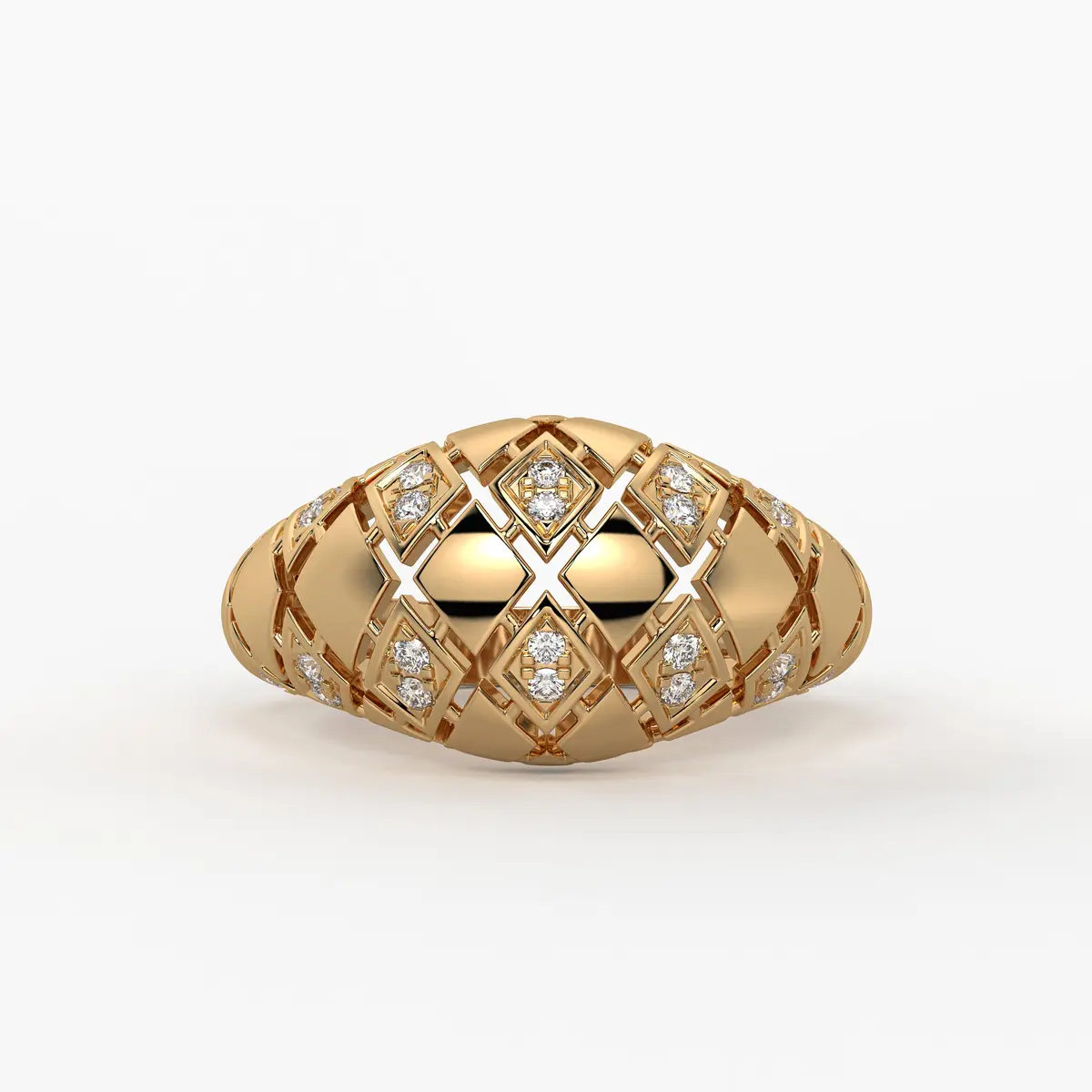 Lattice Luxe Monarch Ring