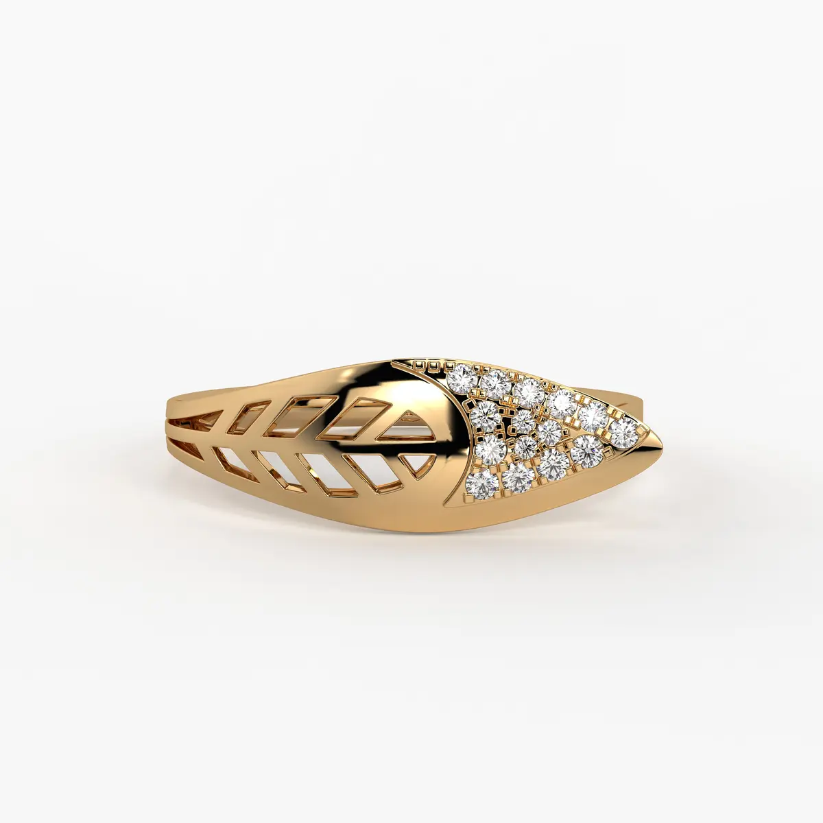 Sylverra Leaf Radiance Ring