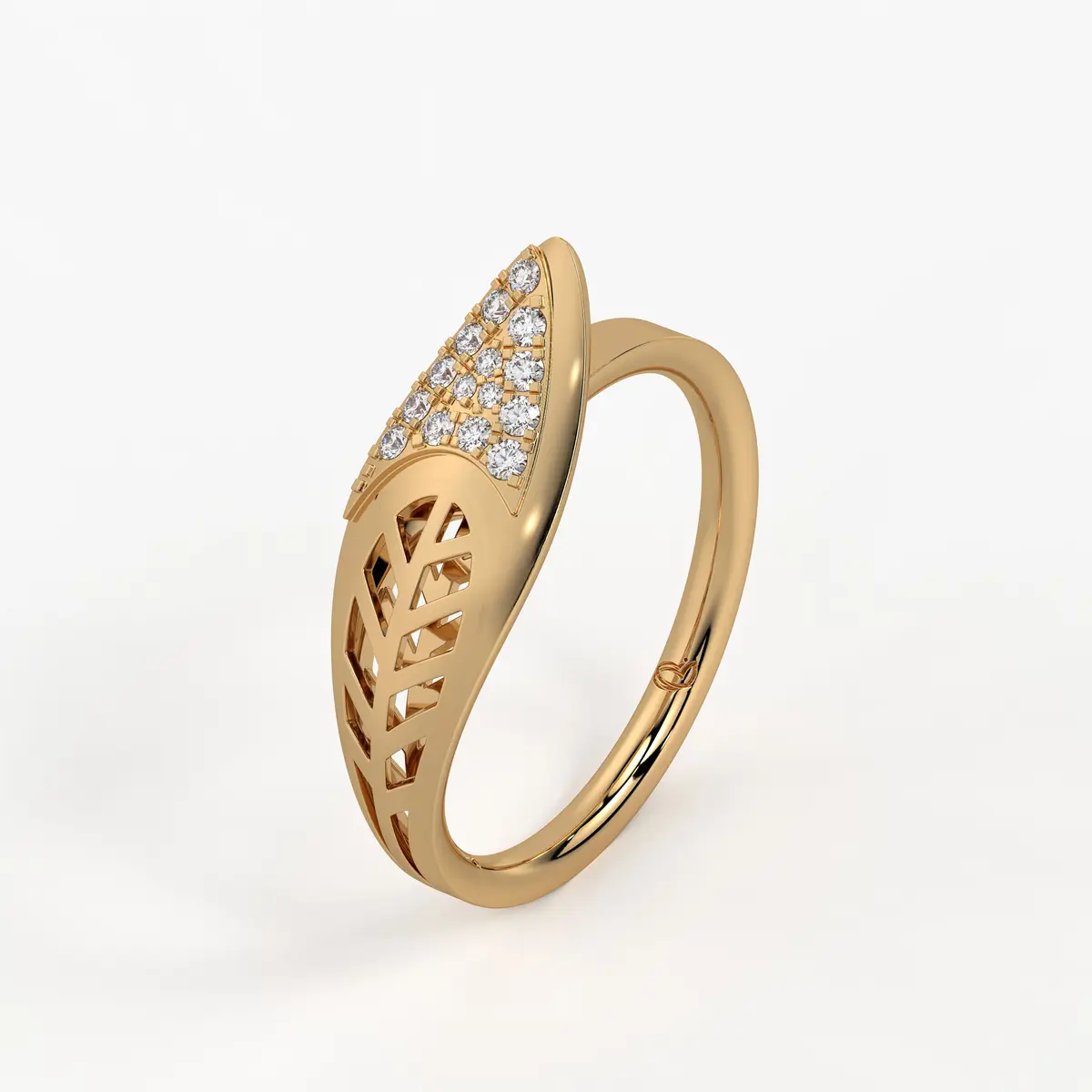 Sylverra Leaf Radiance Ring