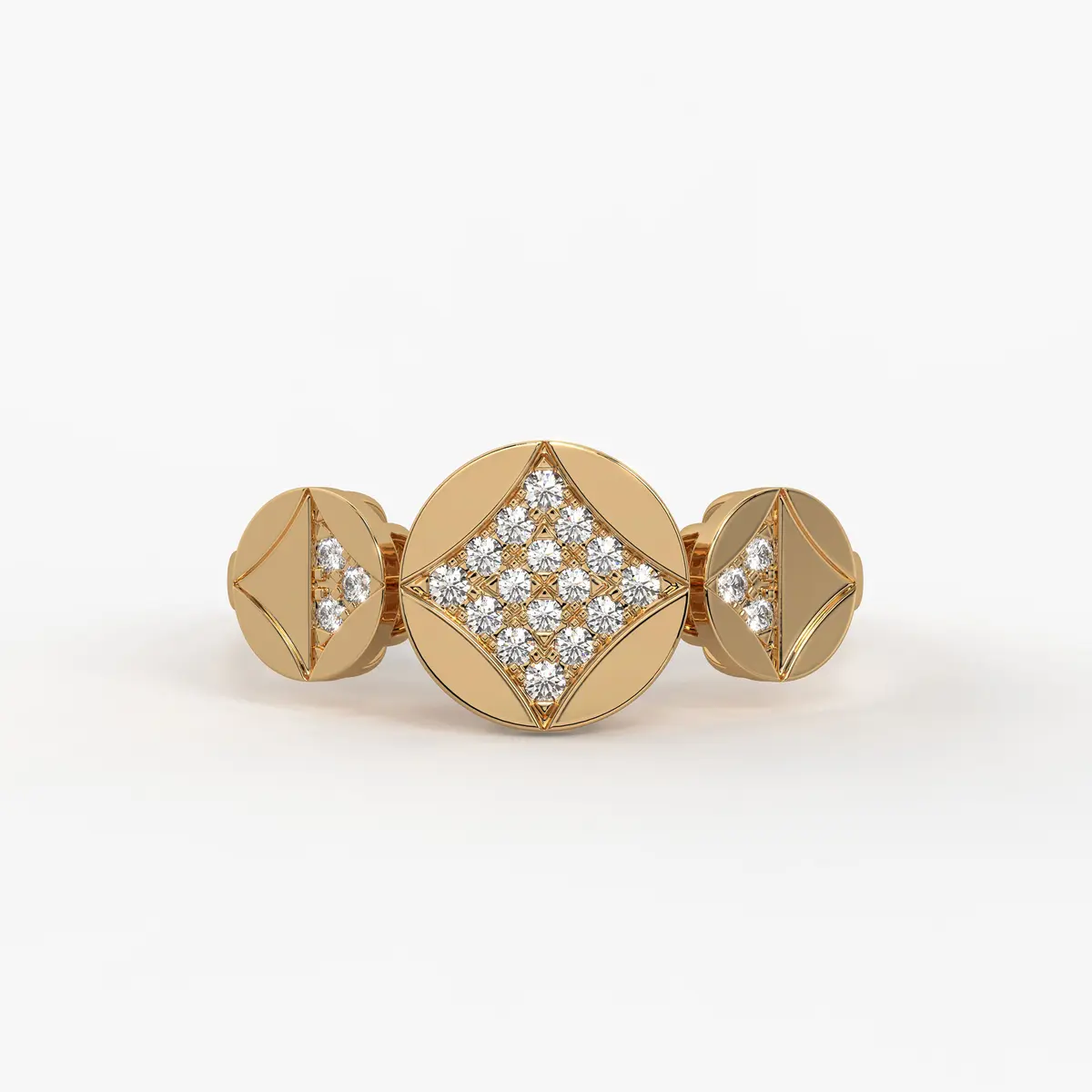 Geometric Cluster Designer Ladies Ring