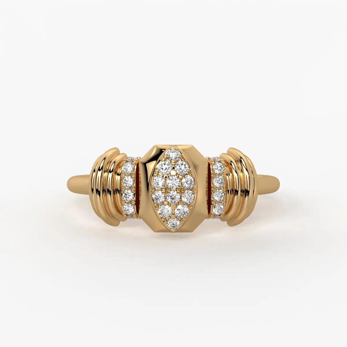 Marquise Geometric Statement Ladies Ring