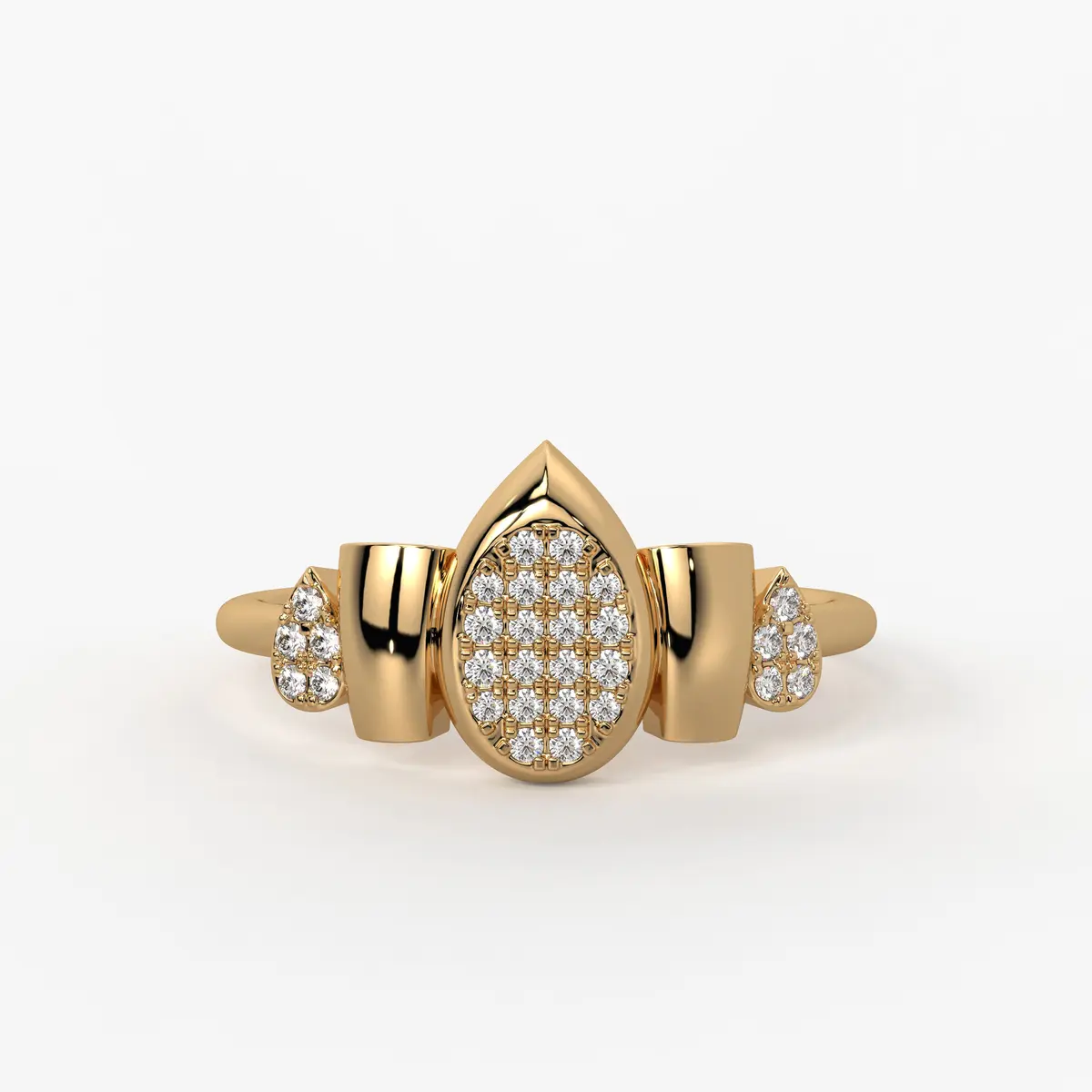 Marquise Halo Statement Ladies Ring
