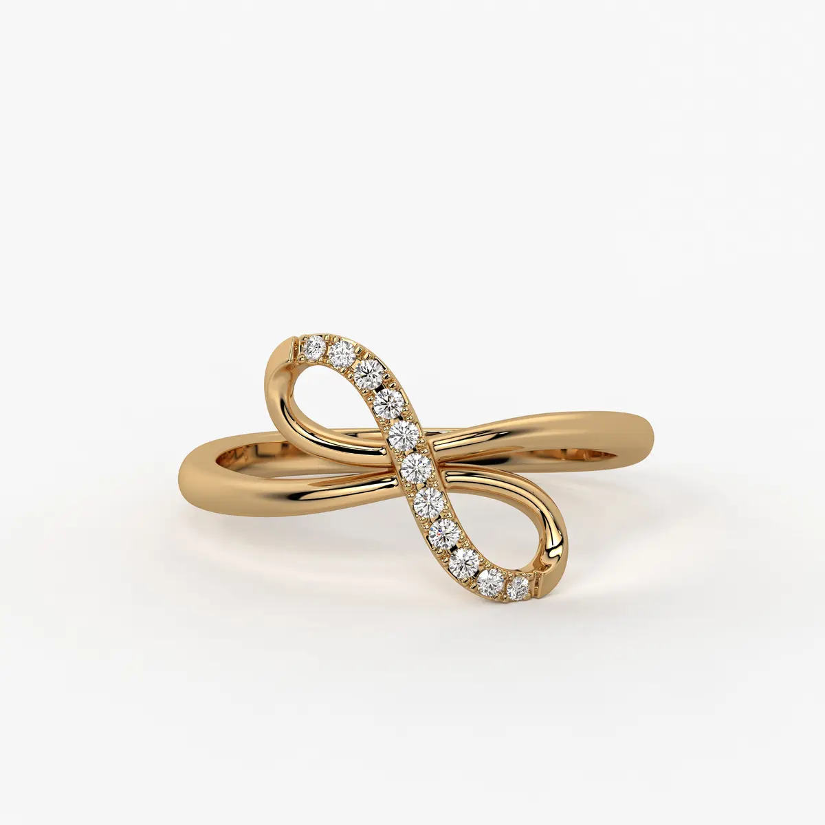 Infinity Twist Diamond Ladies Ring