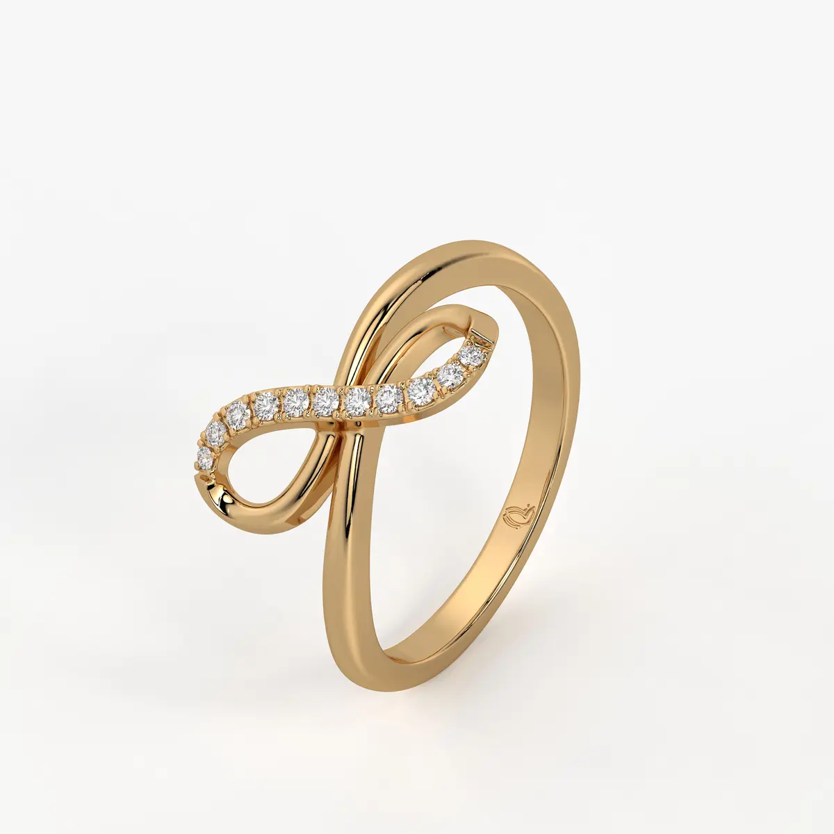 Infinity Twist Diamond Ladies Ring