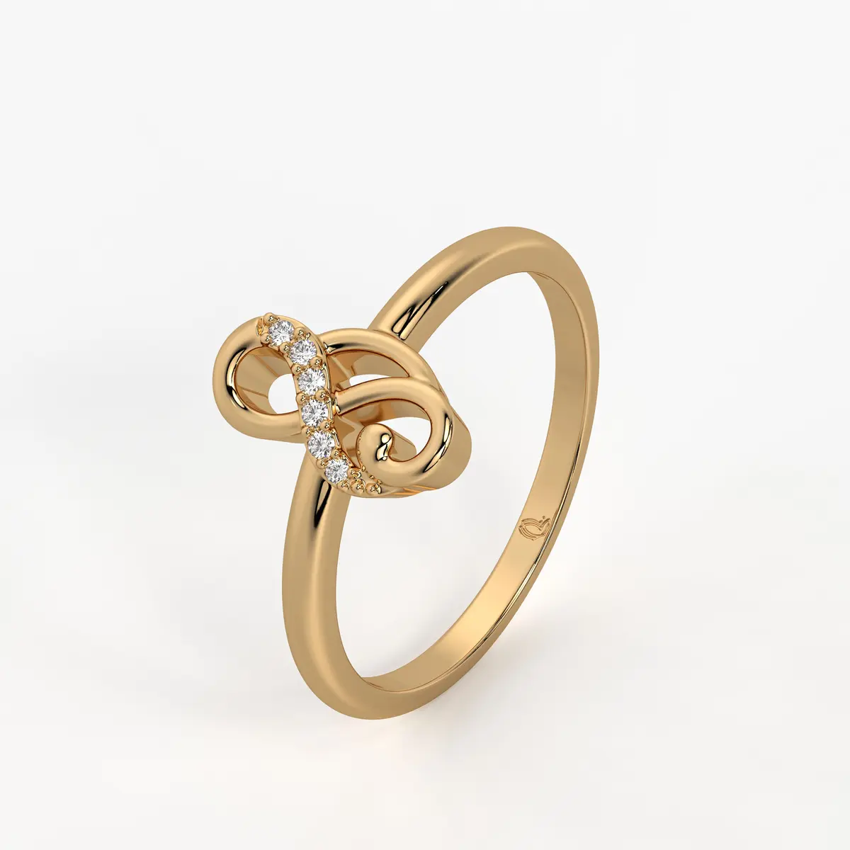 Infinity Loop Diamond Ladies Ring