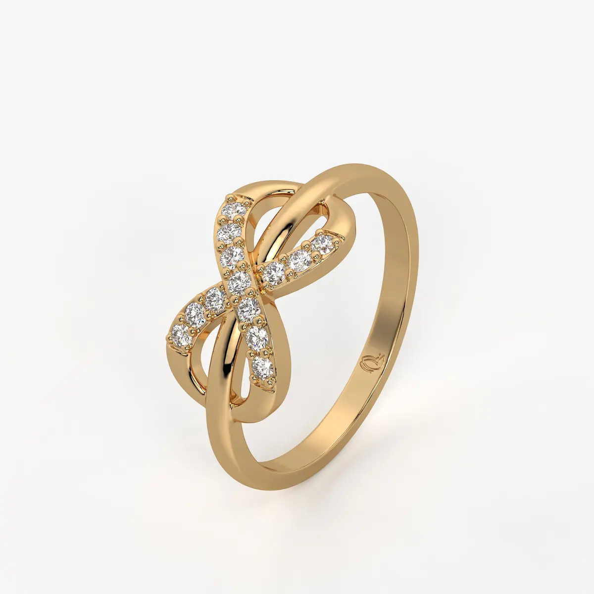 Infinity Cross Pavé Ladies Ring