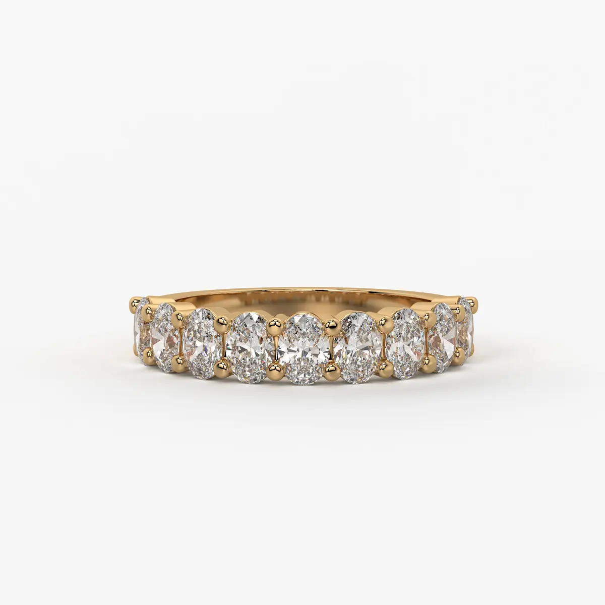 Oval Eternity Studded Ring
