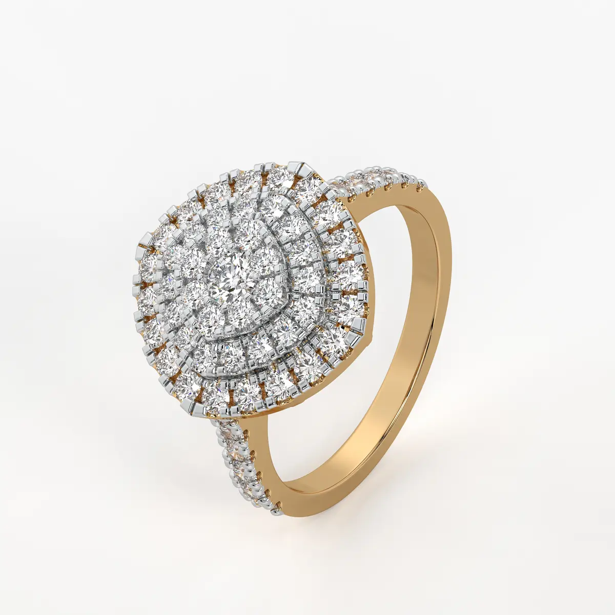 Floral Halo Statement Ladies Ring