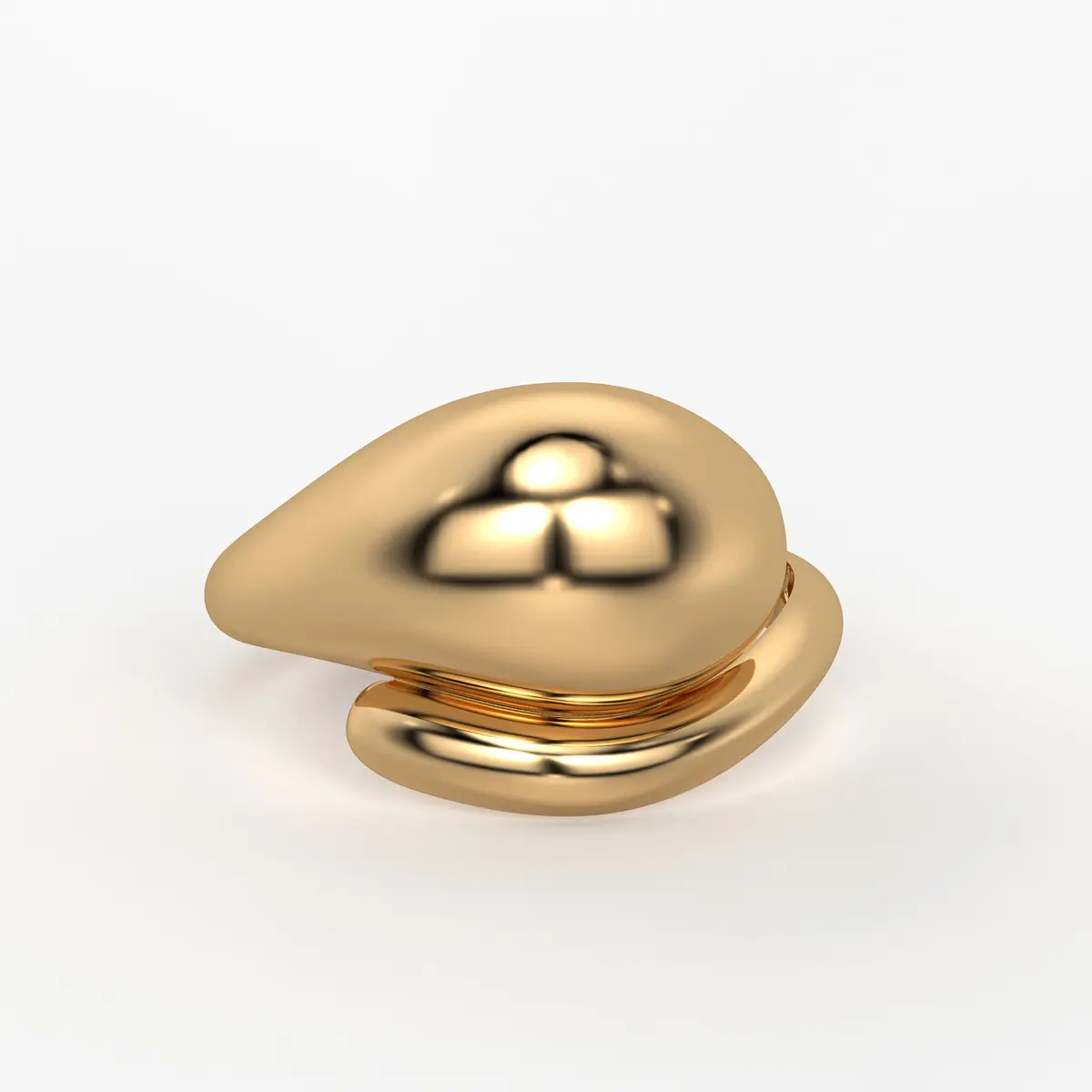 Fluid Shell Statement Ladies Ring