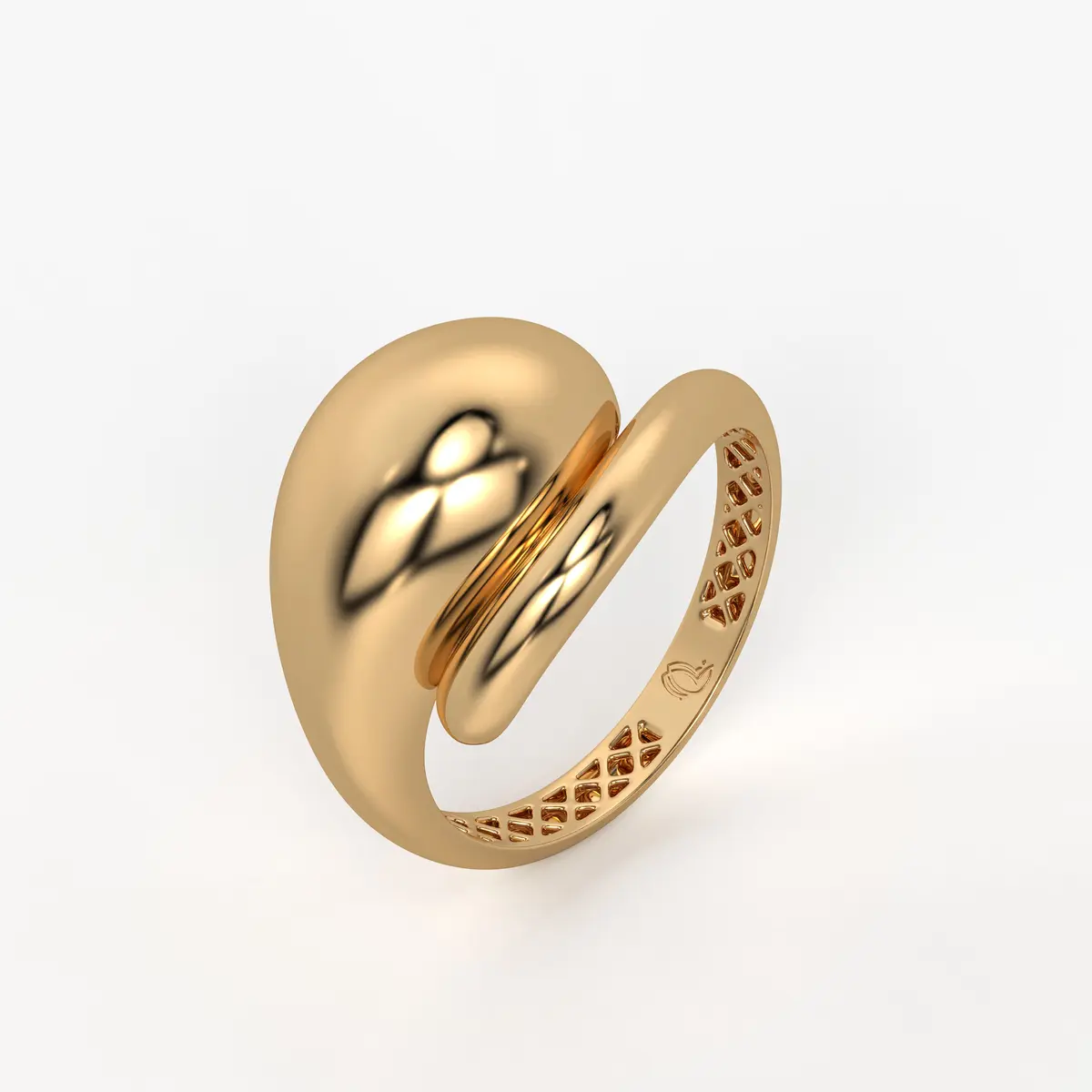 Fluid Shell Statement Ladies Ring