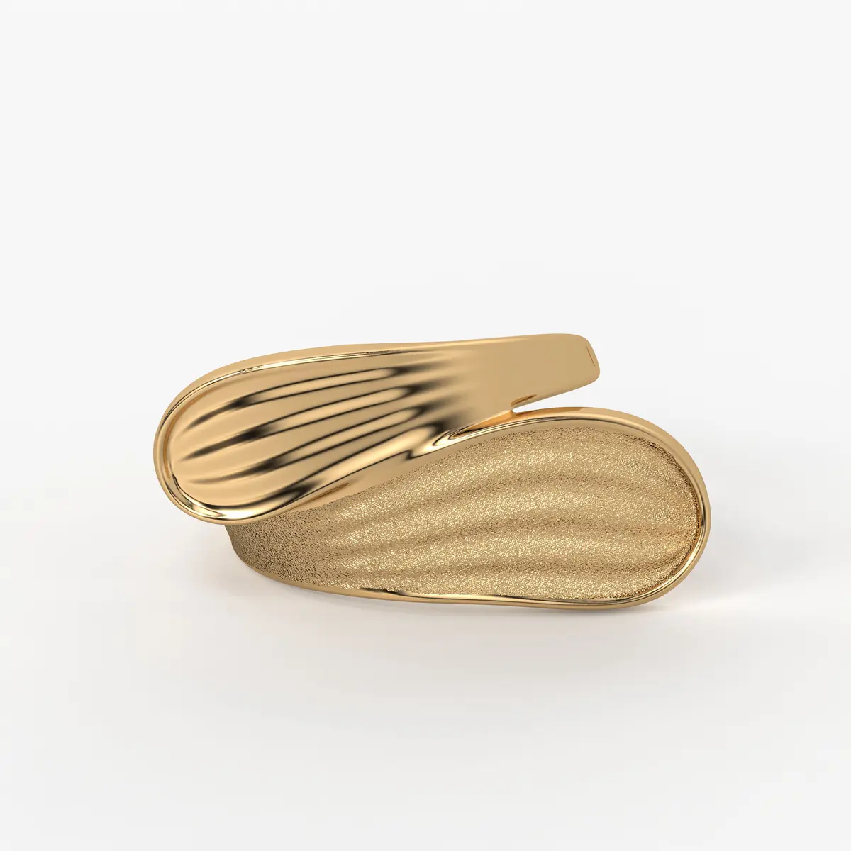 Wave Panel Statement Ladies Ring
