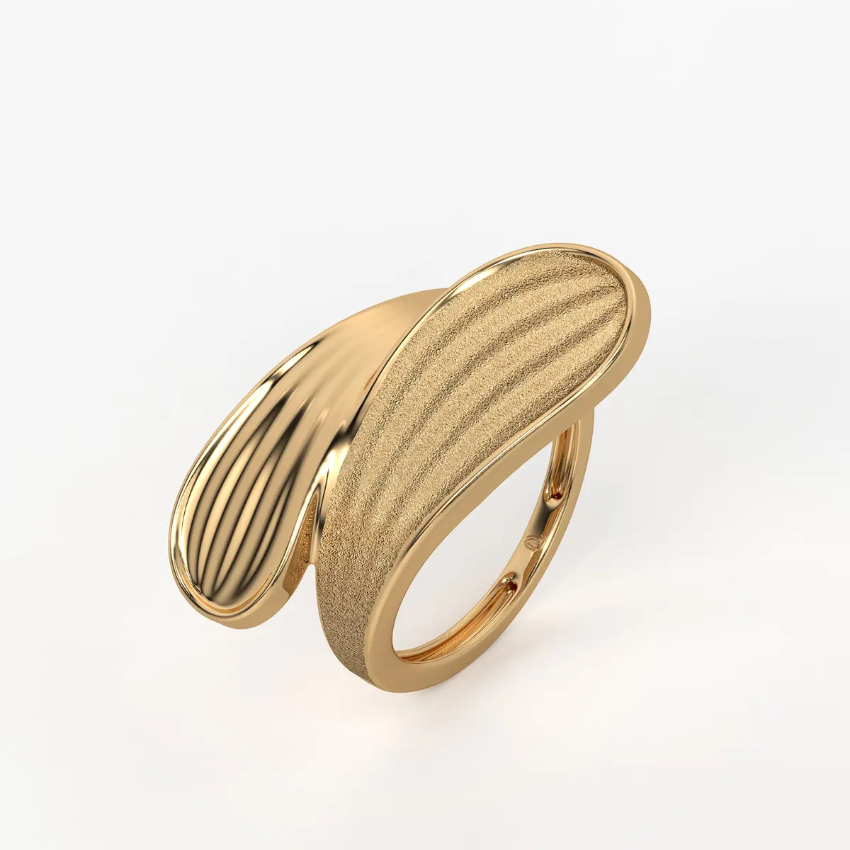 Wave Panel Statement Ladies Ring