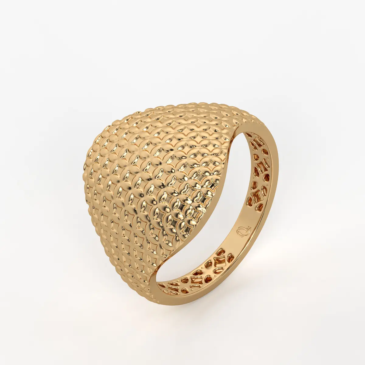 Hammered Dome Statement Ladies Ring