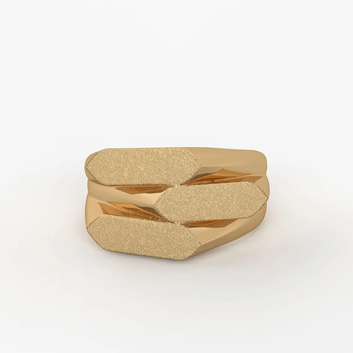 Textured Panel Statement Ladies Ring
