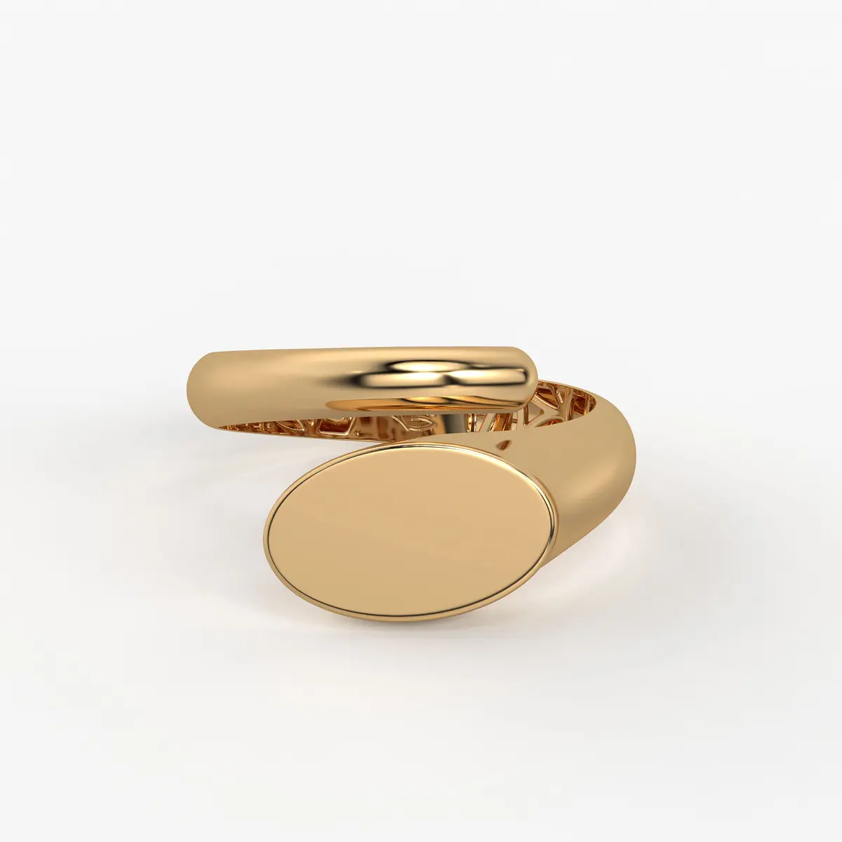 Oval Disc Statement Ladies Ring