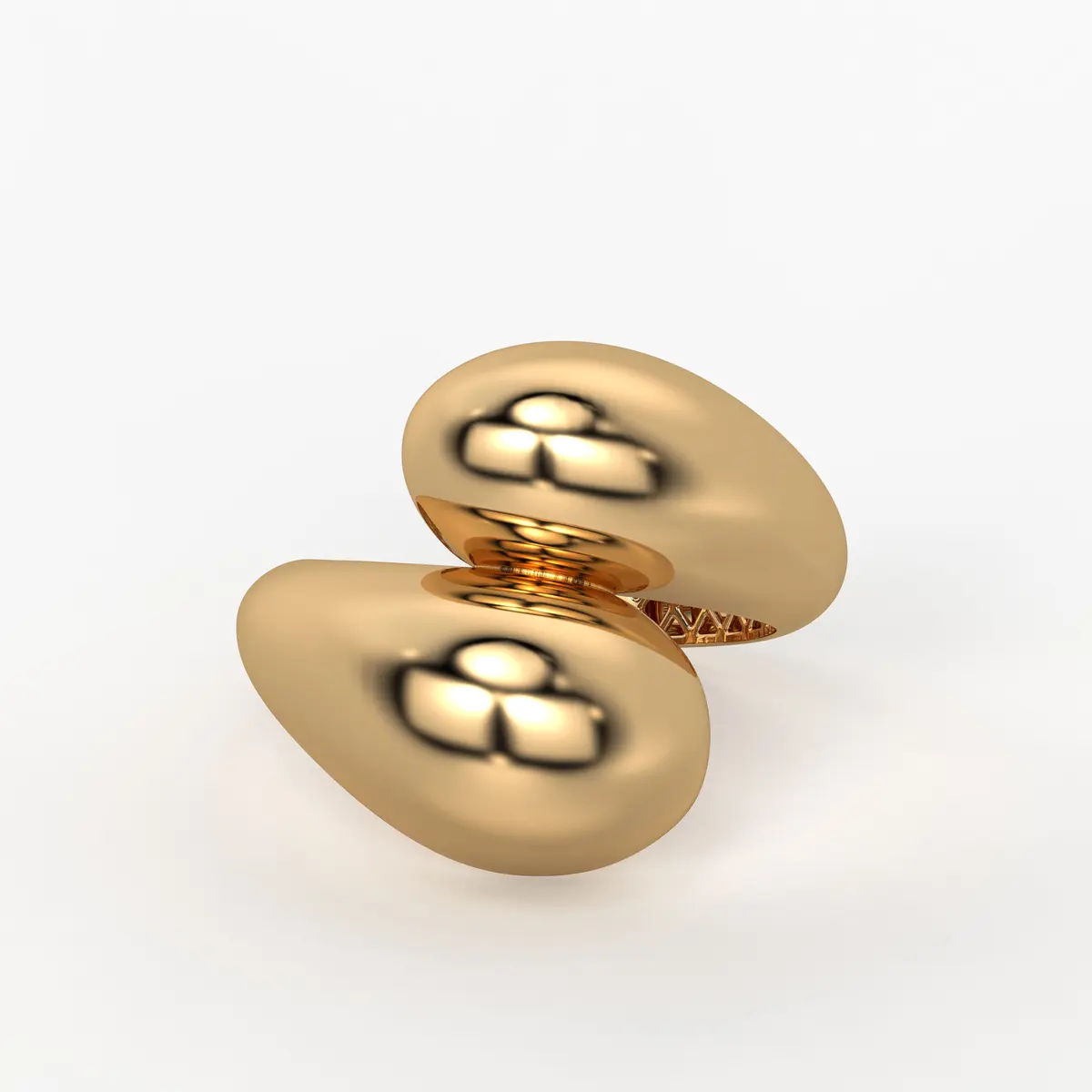 Double Disc Wrap Ladies Ring