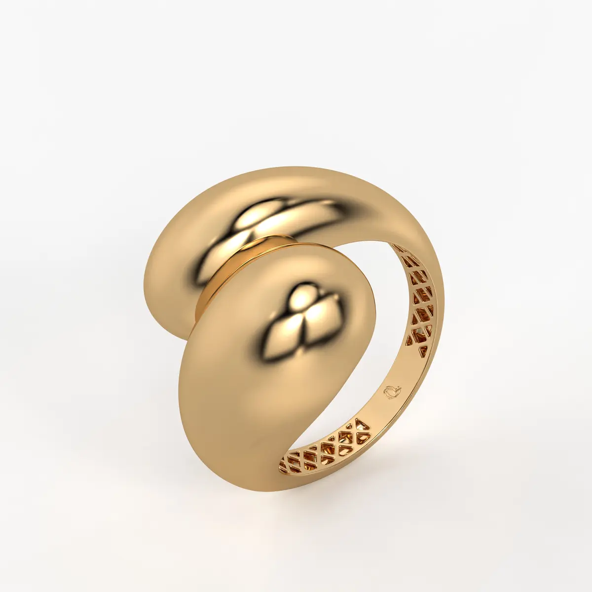 Double Disc Wrap Ladies Ring