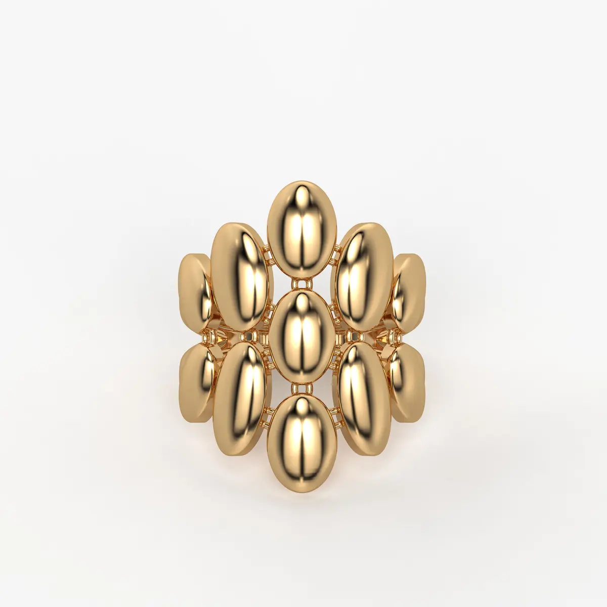 Pebble Cluster Fashion Ladies Ring