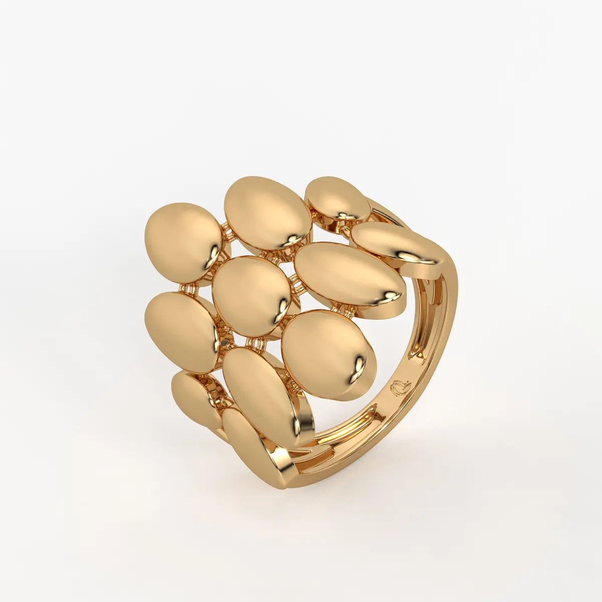 Pebble Cluster Fashion Ladies Ring