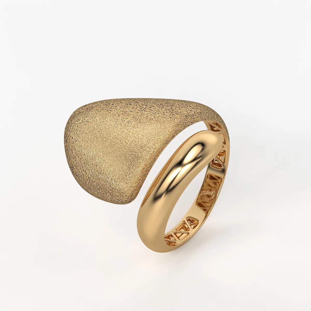 Elowen Textured Dome Designer Ring