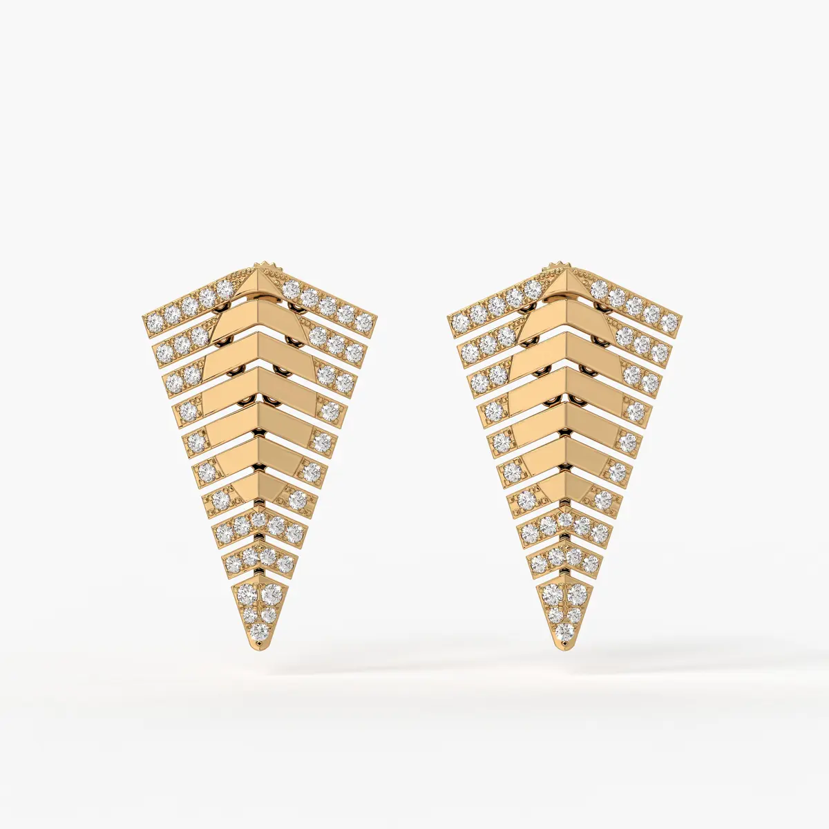 Chevron Stack Ear Climber Earrings