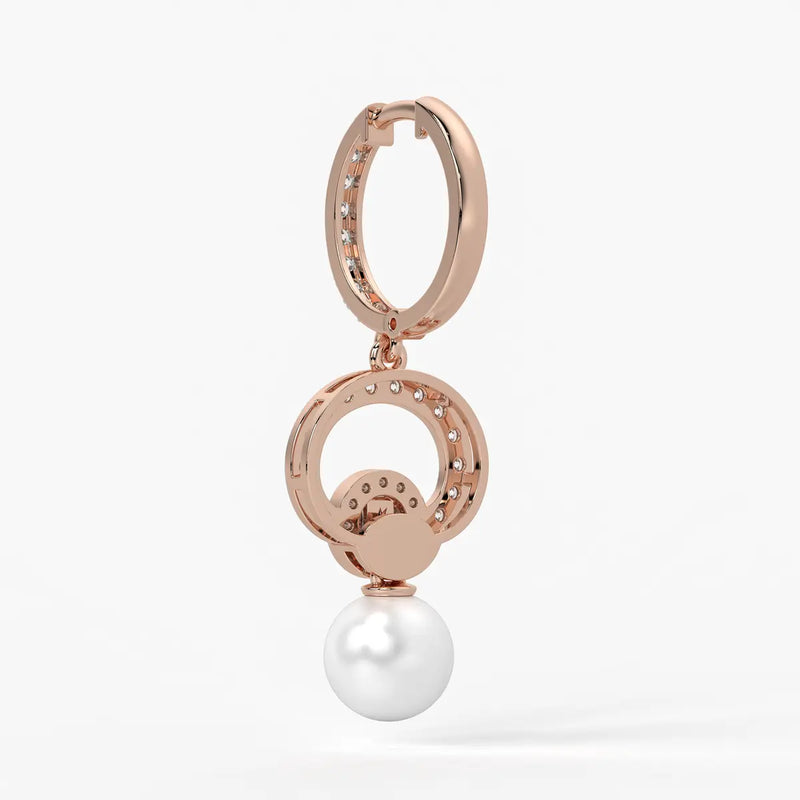Halo Pearl Drop Earrings
